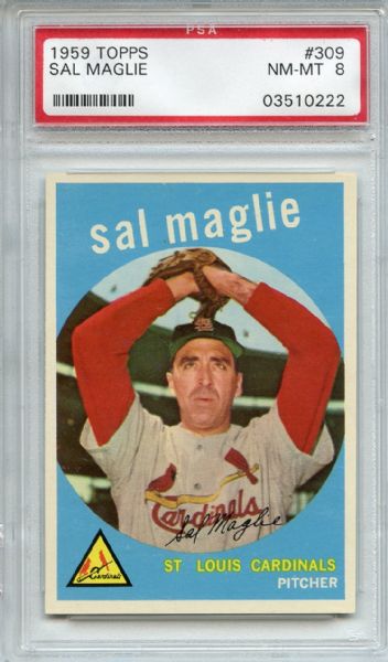 1959 Topps 309 Sal Maglie PSA NM-MT 8