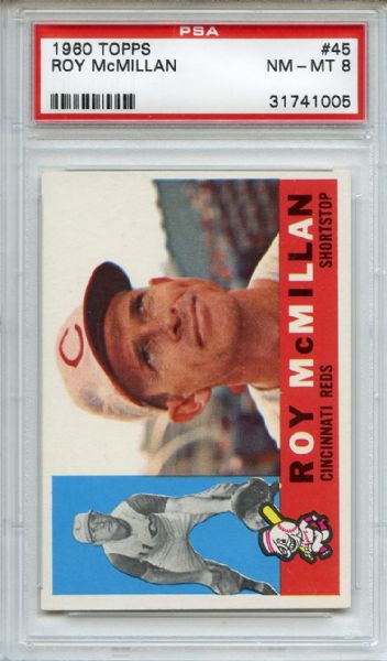 1960 Topps 45 Roy McMillan PSA NM-MT 8