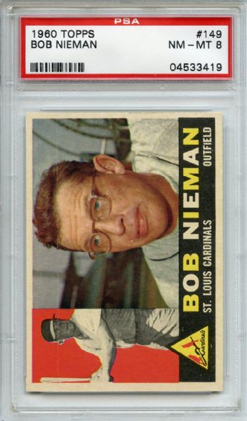 1960 Topps 149 Bob Nieman PSA NM-MT 8