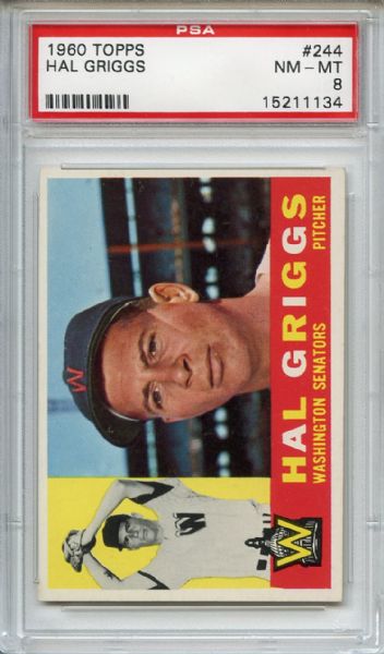 1960 Topps 244 Hal Griggs PSA NM-MT 8