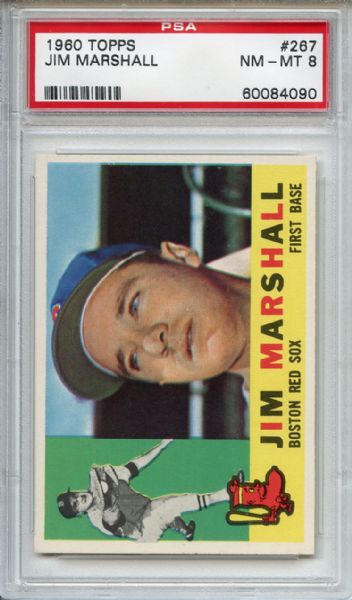 1960 Topps 267 Jim Marshall PSA NM-MT 8