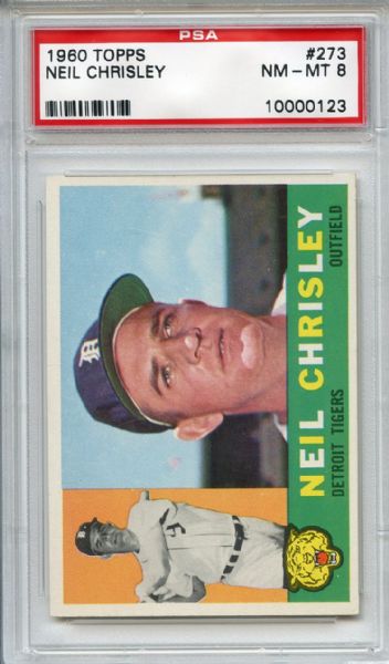 1960 Topps 273 Neil Chrisley PSA NM-MT 8