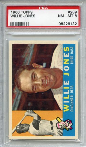 1960 Topps 289 Willie Jones PSA NM-MT 8