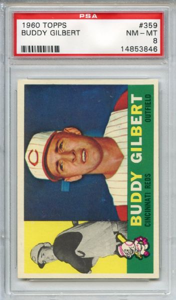 1960 Topps 359 Buddy Gilbert PSA NM-MT 8