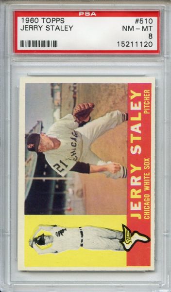 1960 Topps 510 Jerry Staley PSA NM-MT 8