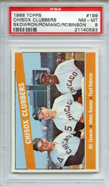 1966 Topps 199 Chisox Clubbers PSA NM-MT 8