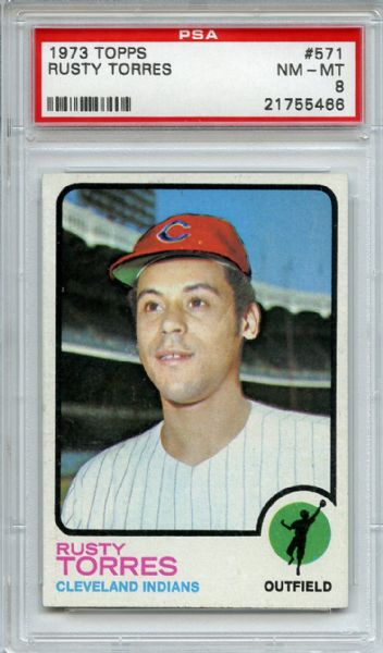 1973 Topps 571 Russy Torres PSA NM-MT 8