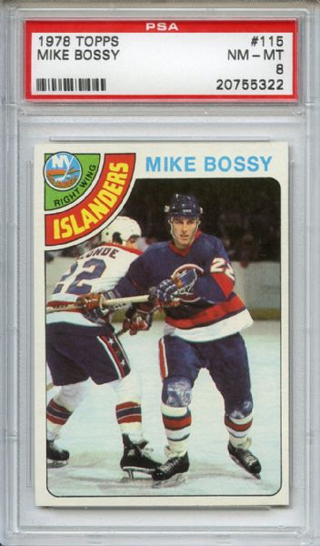 1978 Topps 115 Mike Bossy RC PSA NM-MT 8