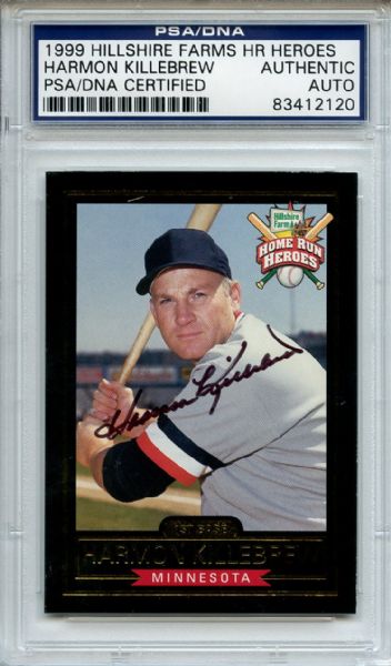 Harmon Killebrew Signed 1999 Hilshire Farms HR Heroes PSA/DNA
