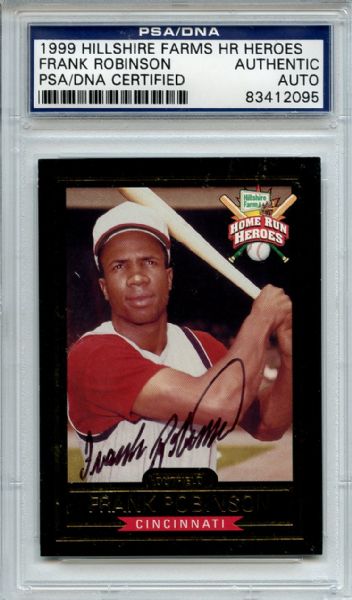 Frank Robinson Signed 1999 Hilshire Farms HR Heroes PSA/DNA