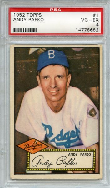 1952 Topps 1 Andy Pafko Red Back PSA VG-EX 4