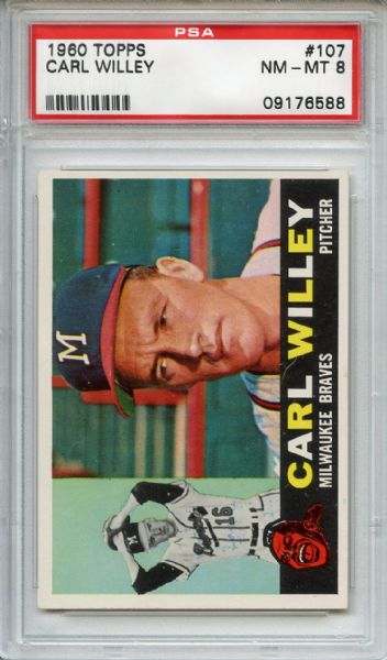 1960 Topps 107 Carl Willey PSA NM-MT 8
