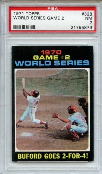 1971 Topps 328 World Series Game 2 PSA NM 7