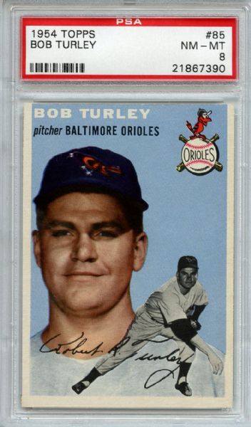 1954 Topps 85 Bob Turley PSA NM-MT 8