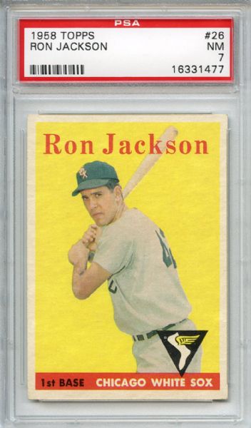 1958 Topps 26 Ron Jackson PSA NM 7