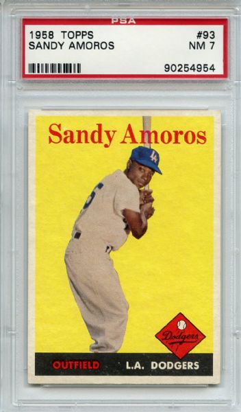 1958 Topps 93 Sandy Amoros PSA NM 7