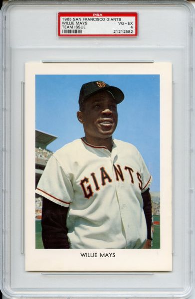 (8) 1965 San Francisco Giants Team Issue all PSA 4 w/ Mays, McCovey, Marichal
