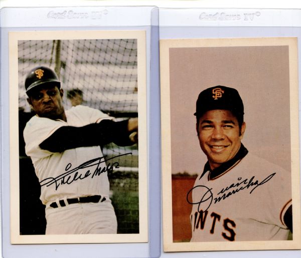 (8) 1971 Ticketron San Francisco Giants Set w/ Mays, McCovey, Marichal, Perry VG-EX to EX