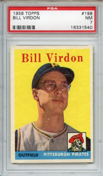 1958 Topps 198 Bill Virdon PSA NM 7