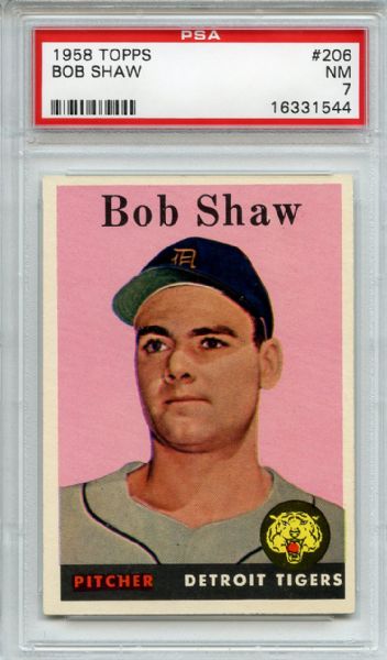 1958 Topps 206 Bob Shaw PSA NM 7