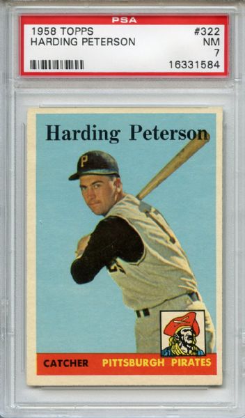 1958 Topps 322 Harding Peterson PSA NM 7