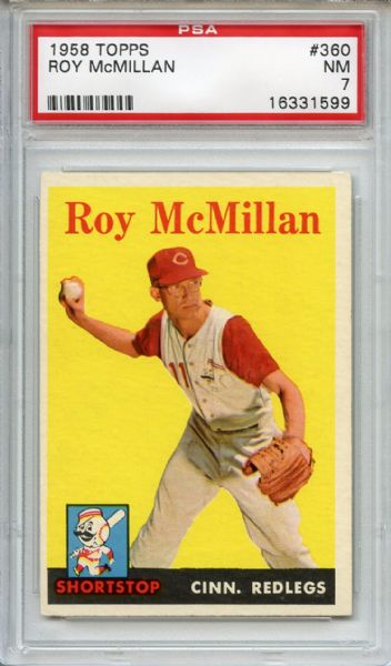 1958 Topps 360 Roy McMillan PSA NM 7