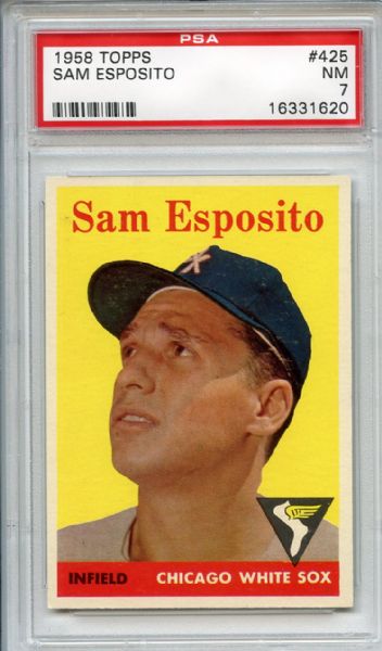 1958 Topps 425 Sam Esposito PSA NM 7