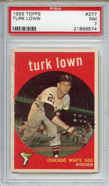 1959 Topps 277 Turk Lown PSA NM 7