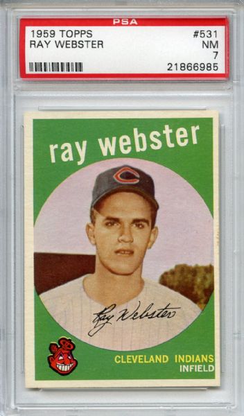 1959 Topps 531 Ray Webster PSA NM 7