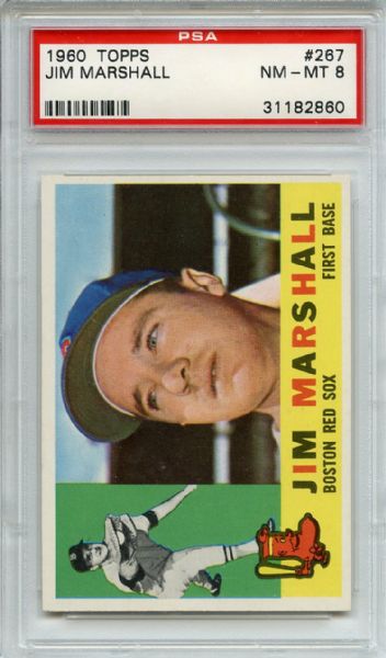 1960 Topps 267 Jim Marshall PSA NM-MT 8