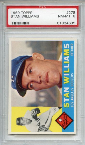 1960 Topps 278 Stan Williams PSA NM-MT 8