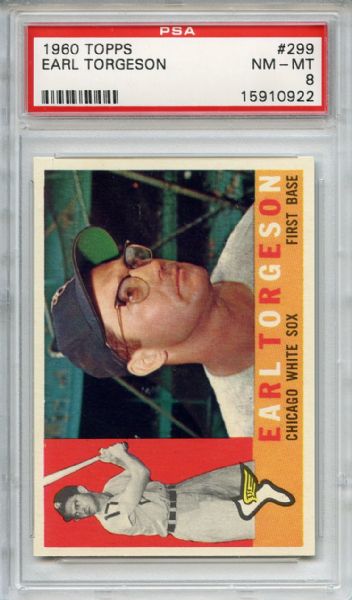 1960 Topps 299 Earl Torgeson PSA NM-MT 8