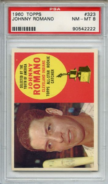 1960 Topps 323 Johnny Romano PSA NM-MT 8