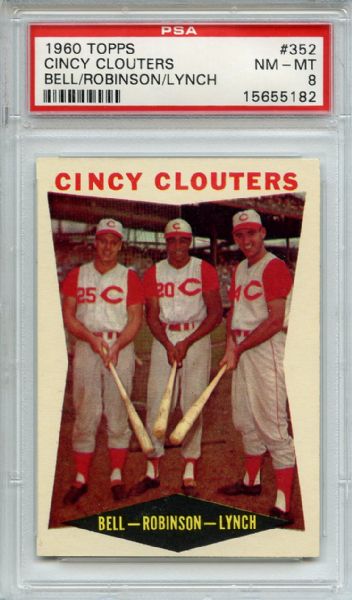 1960 Topps 352 Cincy Clouters Robinson PSA NM-MT 8