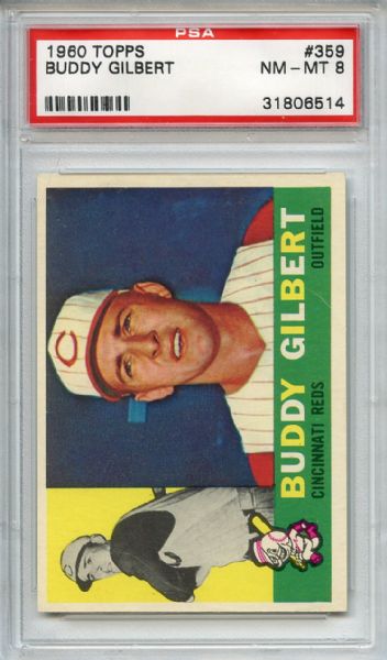 1960 Topps 359 Buddy Gilbert PSA NM-MT 8