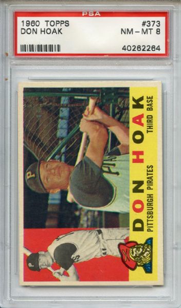 1960 Topps 373 Don Hoak PSA NM-MT 8