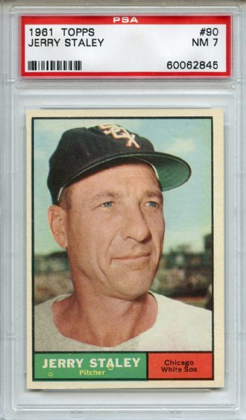 1961 Topps 90 Jerry Staley PSA NM 7