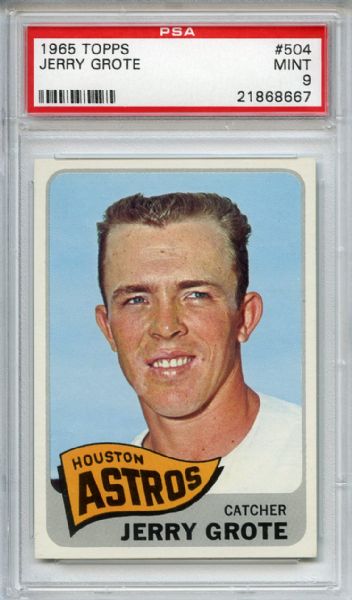1965 Topps 504 Jerry Grote PSA MINT 9