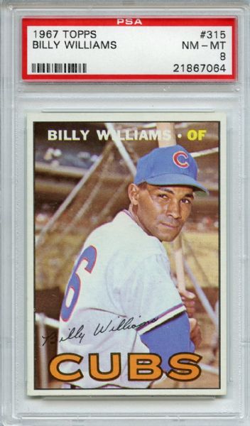 1967 Topps 315 Billy Williams PSA NM-MT 8