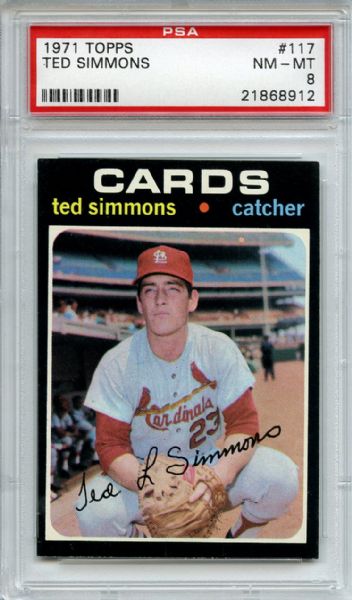 1971 Topps 117 Ted Simmons RC PSA NM-MT 8