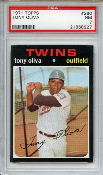 1971 Topps 290 Tony Oliva PSA NM 7