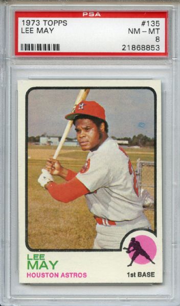1973 Topps 135 Lee May PSA NM-MT 8