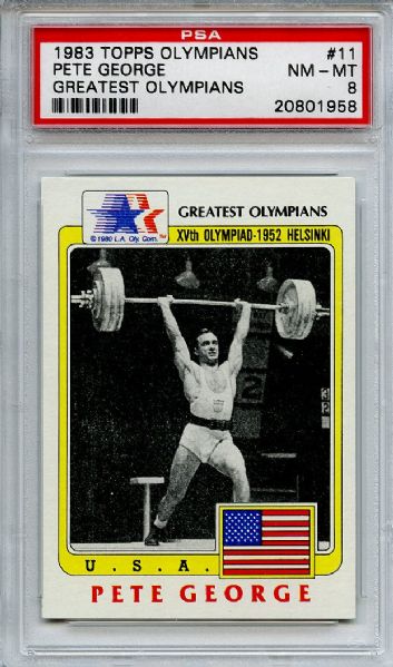1983 Topps Greatest Olympians 11 Pete George PSA NM-MT 8