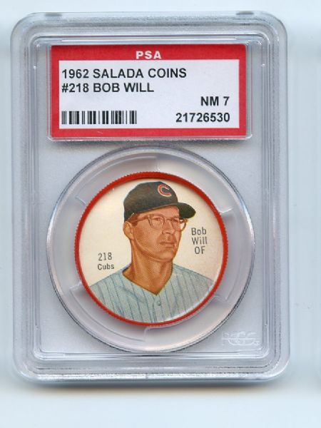 1962 Salada Coins 218 Bob Will PSA NM 7