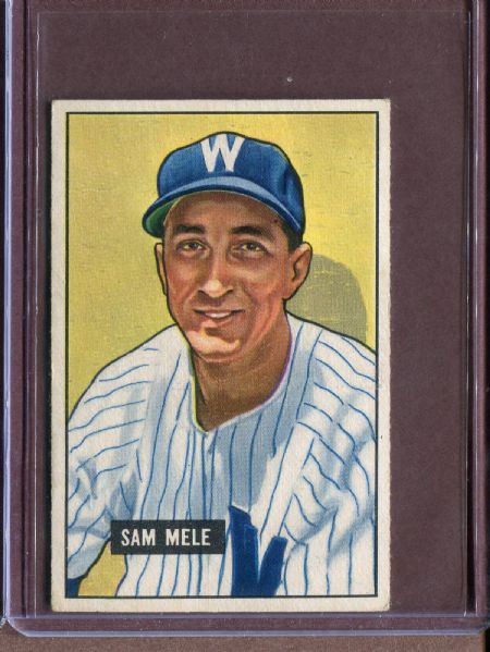 1951 Bowman 168 Sam Mele VG-EX #D939