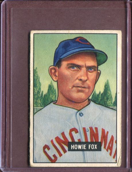 1951 Bowman 180 Howie Fox VG #D176