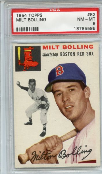 1954 Topps  82 Milt Bolling PSA NM-MT 8