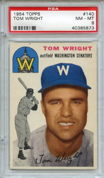 1954 Topps  140 Tom Wright PSA NM-MT 8