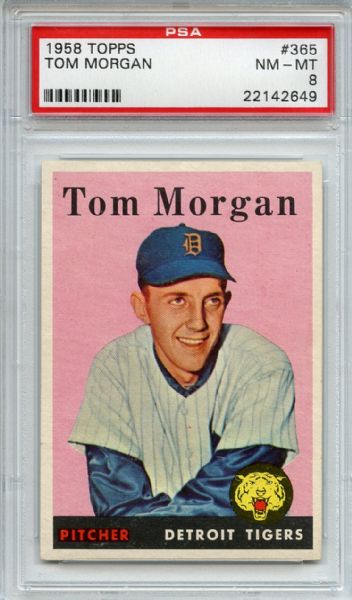 1958 Topps 365 Tom Morgan PSA NM-MT 8