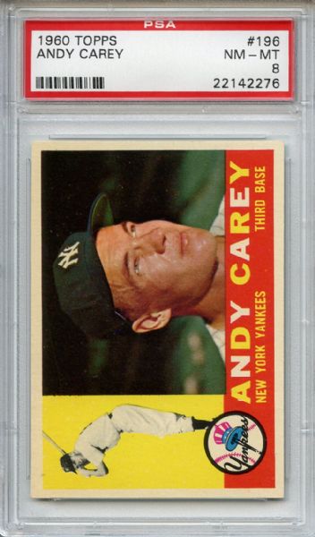 1960 Topps 196 Andy Carey PSA NM-MT 8